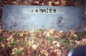 Headstone of Ephraim and Tavie Badger.